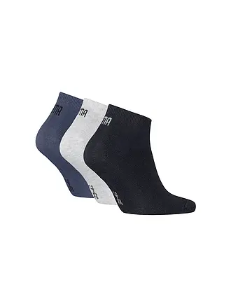 PUMA | Chaussettes sneaker lot de 3 bleu / chiné gris | blau